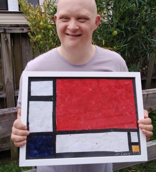 Composition with red, blue and yellow - Casey Hawkins-Attwood's IHC Art Award Entry 2022
